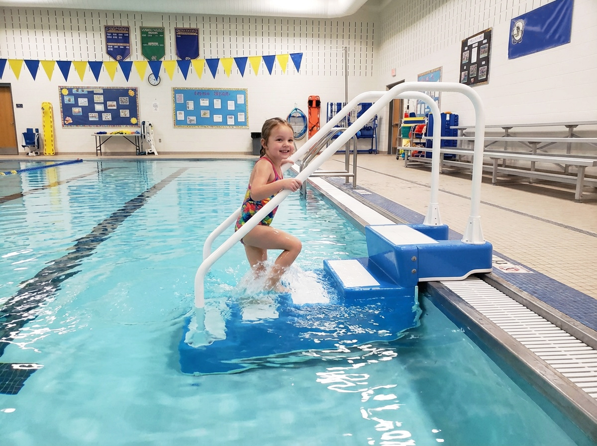 ADA Complaint Fiberglass Pool Stair